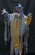 Life Size Halloween Props Realistic Hanging Blue Clown Light up Eyes and Sound - £36.07 GBP