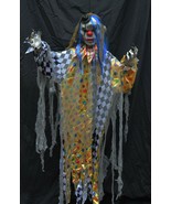 Life Size Halloween Props Realistic Hanging Blue Clown Light up Eyes and... - $44.99