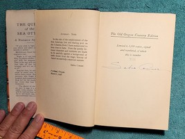 The quest of the Sea Otter by Sabra Conner 1927 Ltd Oregon Ed. SIGNED 93... - $99.00