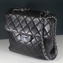 Chanel Brown Vintage Trapeze Caviar Leather Lined Face Duo Shoulder Bag Rare - £2,109.72 GBP
