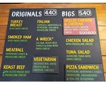 Potbelly Sandwich Works 2000s Official Sandwich Hanging Menu Board Sign ... - $1,484.99