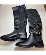Thalia Sodi Womens 6.5 M Black Zip Up Knee High Boots DISPLAY XA0 - €50,38 EUR
