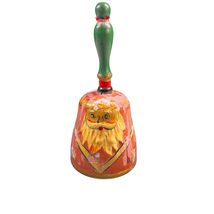 Vintage Hand Painted Wooden Santa Bell Mini Christmas Holiday Decor 4” - $4.99