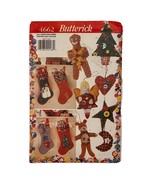 Christmas Ornaments Pattern Butterick 4662 Stockings Folk Art Buttons Ga... - $148.33 MXN