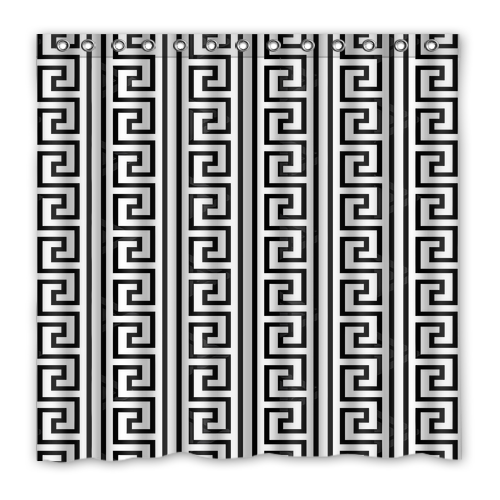 New!!! A Greek key Pattern Custom Waterproof Polyester Shower Curtain 4 Size Item image 10