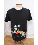 Disney Parks L Black Mickey Mouse Graphic Short Sleeve T-Shirt Hanes - £14.70 GBP