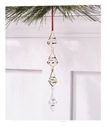 Holiday Lane Shine Bright Gold-Tone and Clear Dangle Drop Ornament C210633 - £7.89 GBP