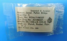 Genuine Vintage Elgin 17J Military Pocket Watch Jewel Pallet Bridge Parts 1950 - £23.59 GBP