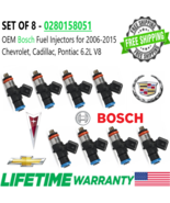 Genuine Bosch 8 Pieces Fuel Injectors for 2012 Cadillac CTS 6.2L V8 #028... - £101.23 GBP