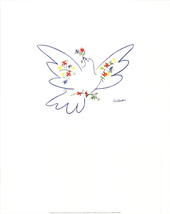 Pablo Picasso Dove With Flowers, 1998 - £59.35 GBP