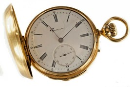 C.H. Meylan &amp; Fleischmann 18k Gold Minute Repeater Double Hunter Pocket ... - $17,820.00