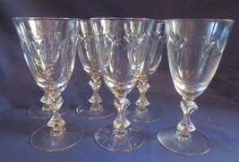 Vintage Tiffin-Franciscan &quot;Fantasy&quot; crystal claret wine glasses set of 6 - £136.89 GBP