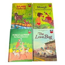 Disney Wonderful World Random House Lot 4 Bambi Mowgli Love Bug Pongo HC 70s - £22.89 GBP