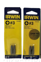 Irwin  #3  Phillips Insert Bits #3510192C, Pack of 2 - £7.90 GBP