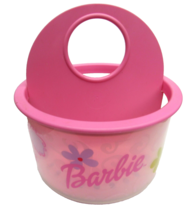 BARBIE TUPPERWARE Pink Flowered CADDY Brush Comb Holder - $91.51 MXN