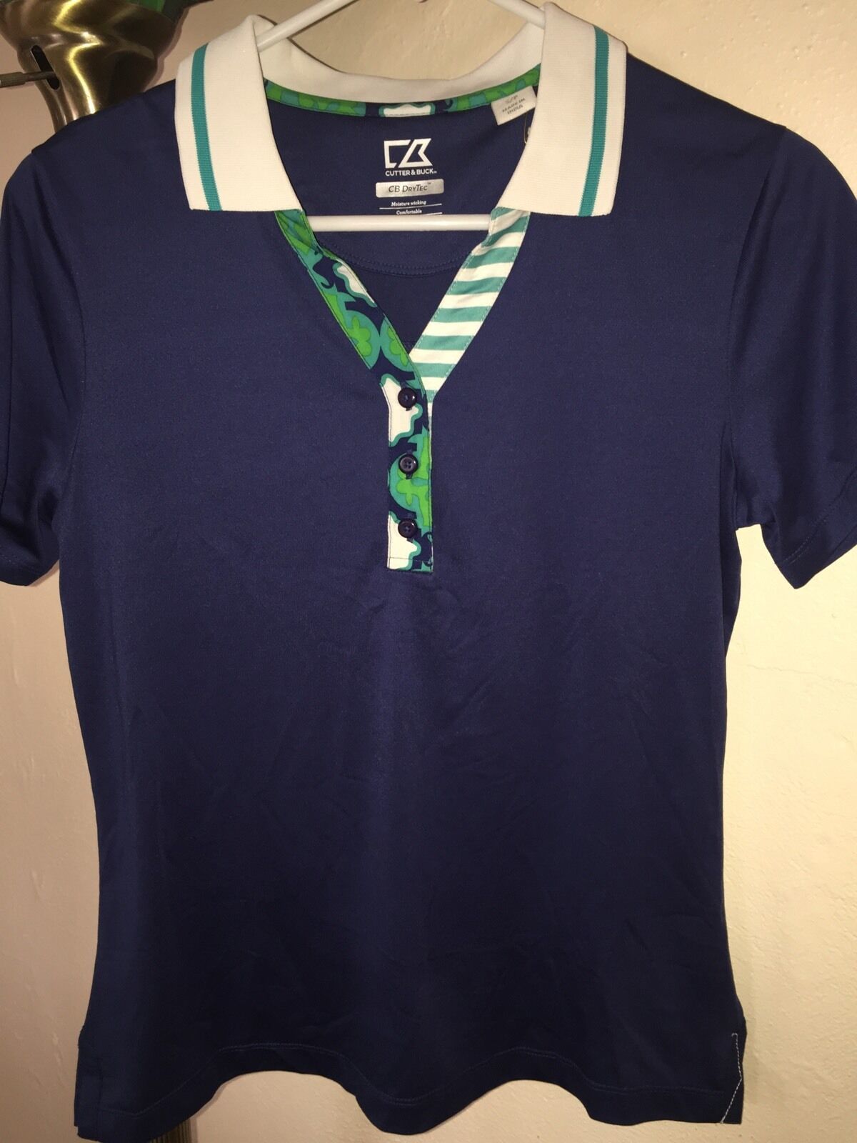 Primary image for NWT PRETTY CUTTER & BUCK DRYTEC NIKKI S/S GOLF POLO SZ SMALL