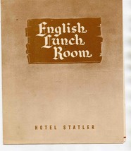 English Lunch Room Dinner Menu Hotel Statler Boston Massachusetts 1943 - £30.07 GBP