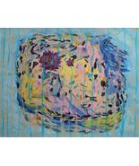 Painting Original Signed Art  Abstract  Flowers Impressionism Pathway to... - $38.83