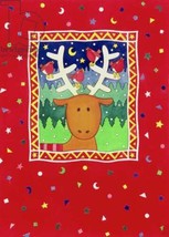 Reindeer and Robins birds ceramic tile mural backsplash medallion - £54.77 GBP+