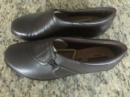 Clarks Everlay Iris Women&#39;s Shoes, Brown Leather, Size 7N - $49.49