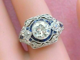 Round Cut 2.80Ct Simulated Diamond 14k White Gold Finish Engagement Ring Size 9 - £112.92 GBP