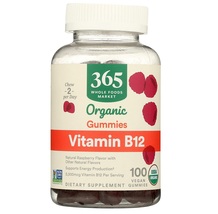 365 Whole Foods Organic Supplements, Vitamins B12, 100 Vegan Gummies  - £18.72 GBP