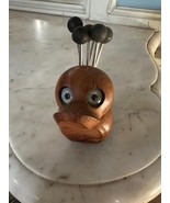 Vintage Mid Century French Retro Wooden Bird (Duck?) Cocktail Pick Holder  - $1,173.13 MXN