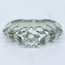 2.60Ct Round Cut White Diamond 925 Sterling Silver Designer Engagement Ring - $125.00
