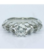 2.60Ct Round Cut White Diamond 925 Sterling Silver Designer Engagement Ring - $125.00