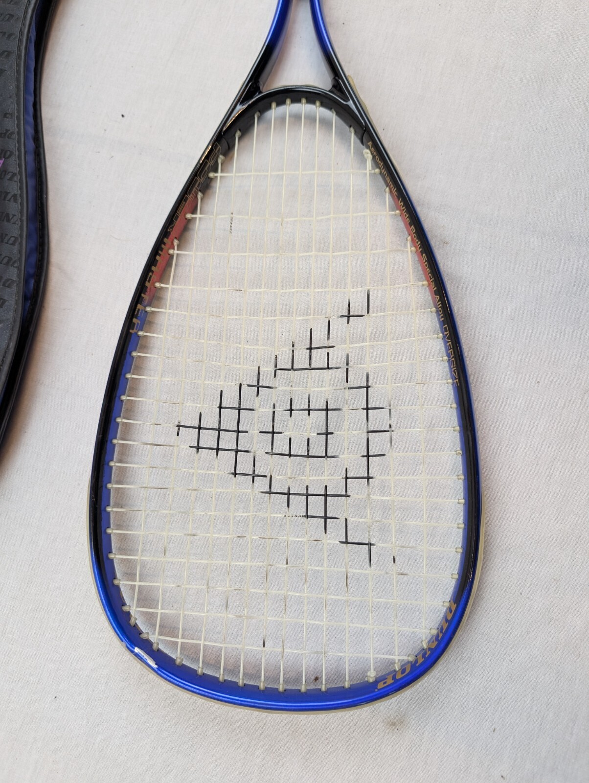 Dunlop Squash Racket PowerMaster Aerodynamic Widebody Oversize 4" Grip w/ case Item image 5