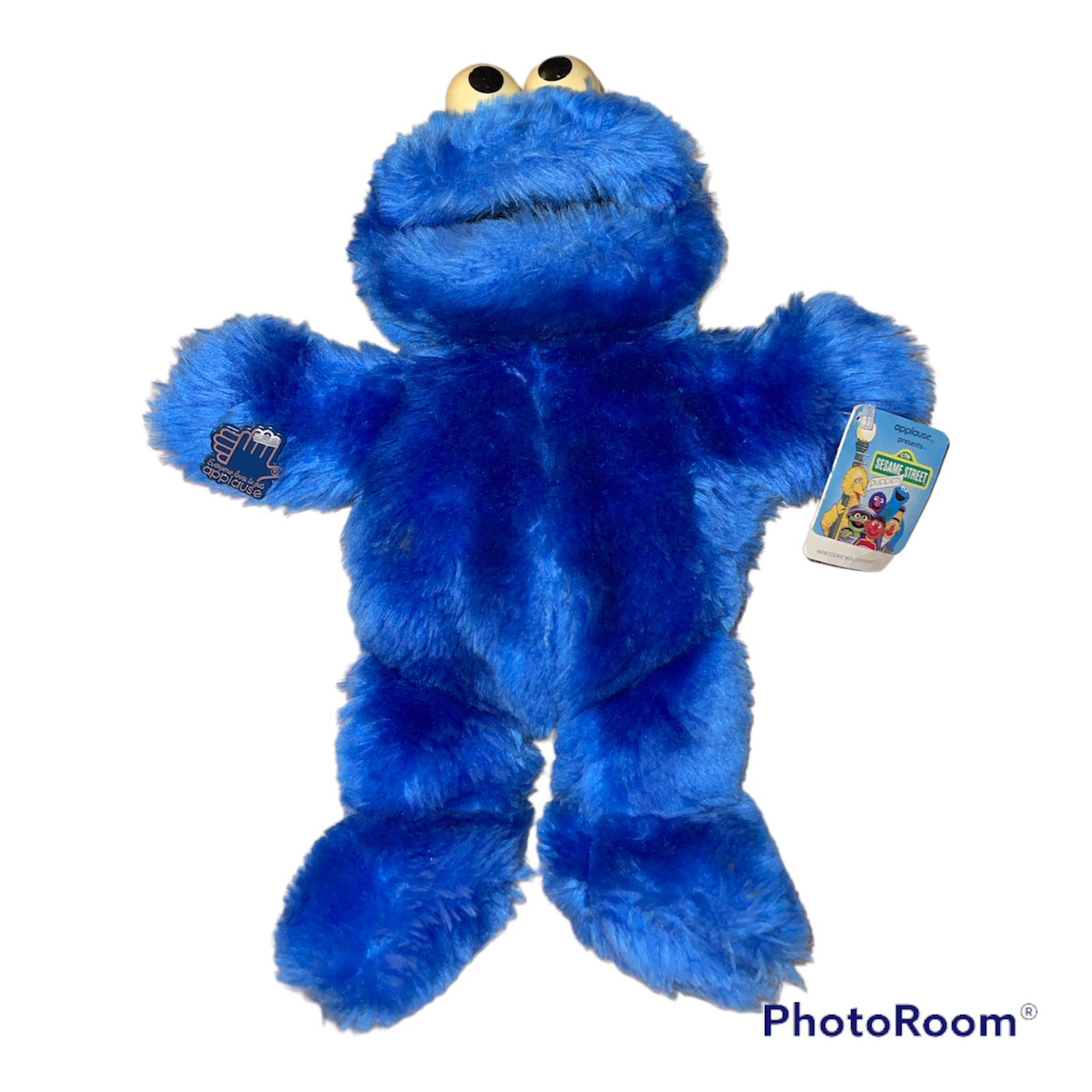Cookie Monster Hand Puppet Applause 14018 Sesame Street Vintage 1988 Rat... - $29.67