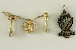 Vintage Virginia Tech 1964 Jewelry BETA SIGMA PHI Sorority Membership Pin Lot - £30.25 GBP