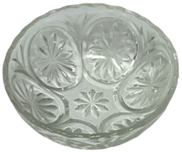 Vtg Anchor Hocking Medallion Clear Glass Fruit Dessert Bowl - 4.5&quot; - $9.99