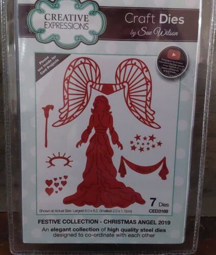 Creative Expressions Craft Dies By Sue Wilson Festive Collection Christmas Angel - £13.11 GBP
