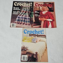 Hooked on Crochet Magazines Lot of 3 Numbers 8, 15, and 18 from 1988/1989 - $13.98