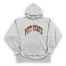 Vintage 90s Pitt State Reverse Weave Rugged Outdoor Wear Hoodie Sweatshi... - £27.65 GBP