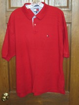 Tommy Hilfiger Red Short Sleeve Polo Shirt - Size XXL - $24.74