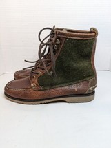Sebago Filson Knight Green Wool Leather Ankle Chukka Moc Boots Mens Size 7.5 - £56.04 GBP