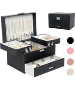 Dajasan Jewelry Boxes for Women Girls Jewelry Organizer Box 3 Layers Jew... - £22.07 GBP
