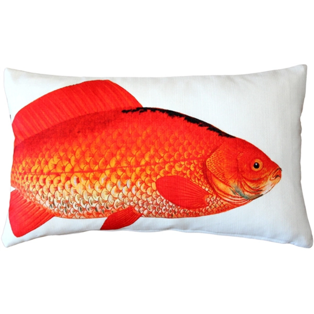 Primary image for Goldfish Fish Pillow 12x19, Complete with Pillow Insert