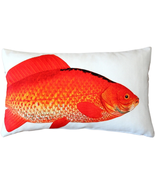 Goldfish Fish Pillow 12x19, Complete with Pillow Insert - £24.85 GBP