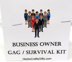 Business Owner Survival Gag Kit Gift Unique Clean Original Company CEO B... - $9.89