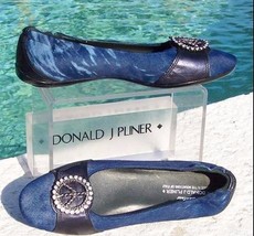 Donald Pliner Couture Hair Calf Leather Rhinestone Peace Flat Shoe New $... - $168.75