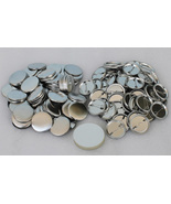 Round Badges Pin Back Button Metal for DIY Craft 100 Sets/Pack（1-1/4&quot; 32mm） - £7.83 GBP
