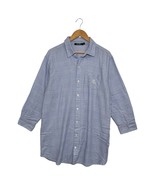 Lauren Ralph Lauren Nightshirt Womens XL Blue Plaid Long Sleeve Pajama Logo - $41.66 CAD