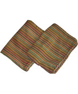 Studio D 2 Standard Multi-Colored Stripe Pillow Shams Reverse To Solid B... - £10.43 GBP