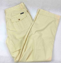 Cerruti Jeans Mens Casual Pants Yellow 100% Cotton Flap Pockets EU 54 US... - £26.37 GBP