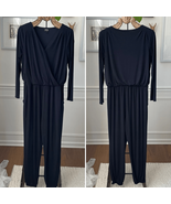 Nicole Miller Stretchy Poly Spandex Crossfront Jumpsuit Black Special Oc... - €27,80 EUR
