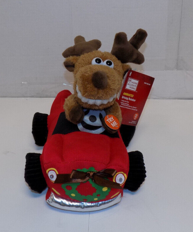 DanDee Animated Driving Christmas Reindeer Grandma Got Run Over - $24.48