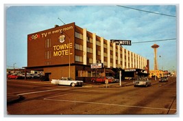 Towne Motel Street View Space Needle Seattle Washington UNP Chrome Postcard T7 - £3.06 GBP